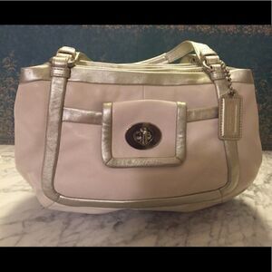 Coach Metallic Trim Shoulder Bag